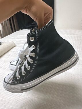❗️Last Chance❗️Converse Black & White High-Top Canvas Sneakers - Women's